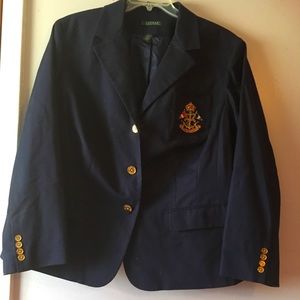 Lauren Ralph Lauren Navy Blazer with Gold Buttons